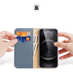 Dux Ducis Hivo Δερμάτινη Θήκη με Βάση Στήριξης για iPhone 13 Pro Μπλε