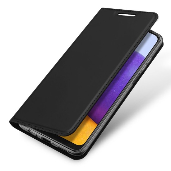 Dux Ducis Skin Pro Bookcase type case για Samsung Galaxy A22 4G Μαύρο