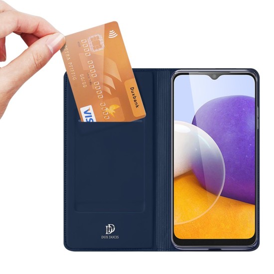 Dux Ducis Skin Pro Bookcase type case για Samsung Galaxy A22 4G Μπλε