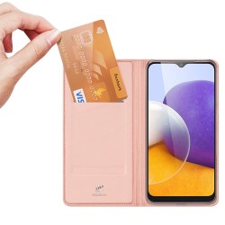 Dux Ducis Skin Pro Bookcase type case για Samsung Galaxy A22 4G Ροζ
