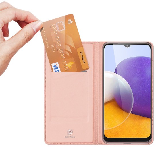 Dux Ducis Skin Pro Bookcase type case για Samsung Galaxy A22 4G Ροζ