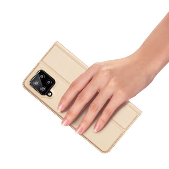 Dux Ducis Skin Pro Bookcase type case για Samsung Galaxy A22 4G Χρυσό