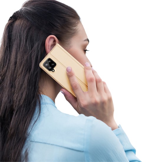 Dux Ducis Skin Pro Bookcase type case για Samsung Galaxy A22 4G Χρυσό