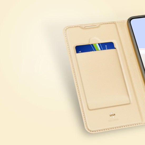 Dux Ducis Skin Pro Bookcase type case για Samsung Galaxy A22 4G Χρυσό