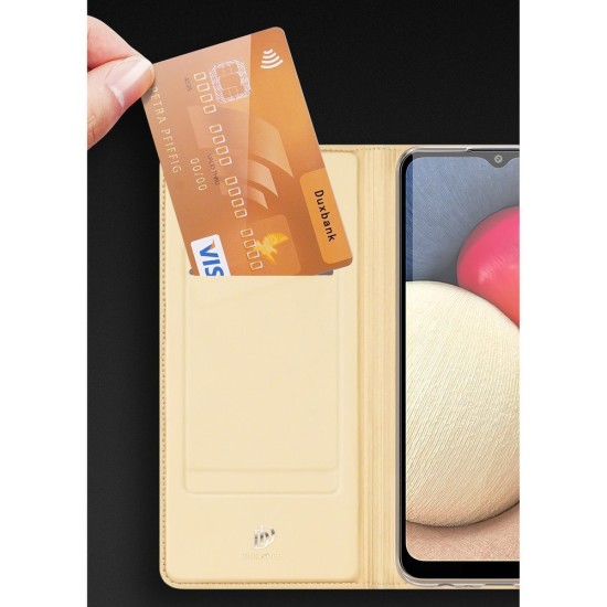Dux Ducis Skin Pro Bookcase type case για Samsung Galaxy A02s EU Ροζ