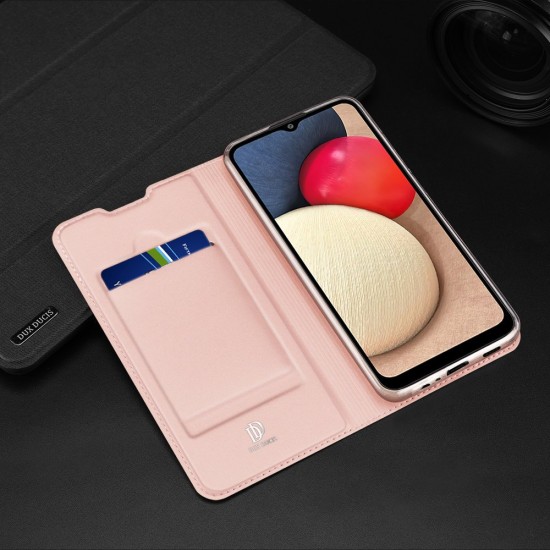 Dux Ducis Skin Pro Bookcase type case για Samsung Galaxy A02s EU Ροζ