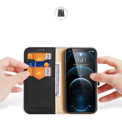 Dux Ducis Hivo Δερμάτινη Θήκη με Βάση Στήριξης για iPhone 12 Pro Max μαύρο