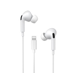 WK Y31 Lightning In-ear Handsfree με Βύσμα Lightning Λευκό