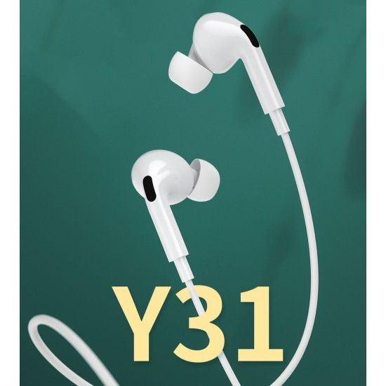 WK Y31 Lightning In-ear Handsfree με Βύσμα Lightning Λευκό WK Y31 Lightning In-ear Handsfree με Βύσμα Lightning Λευκό
