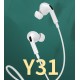 WK Y31 Lightning In-ear Handsfree με Βύσμα Lightning Λευκό WK Y31 Lightning In-ear Handsfree με Βύσμα Lightning Λευκό