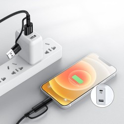 Joyroom 4in1 multifunction fast charging cable USB Type C / USB - USB Type C / Lithtning Quick Char