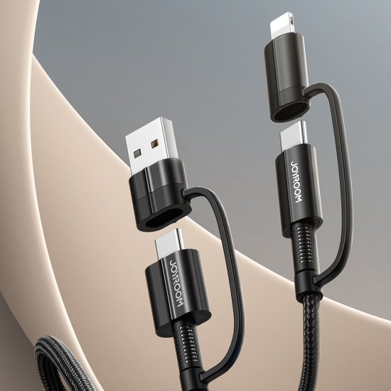 Joyroom 4in1 multifunction fast charging cable USB Type C / USB - USB Type C / Lithtning Quick Char