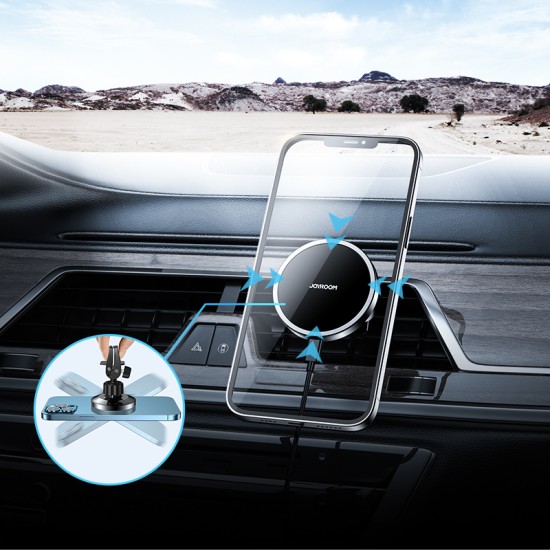 Joyroom Car Magnetic Holder Qi Wireless Inductive Charger 15W Black