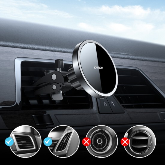 Joyroom Car Magnetic Holder Qi Wireless Inductive Charger 15W Black