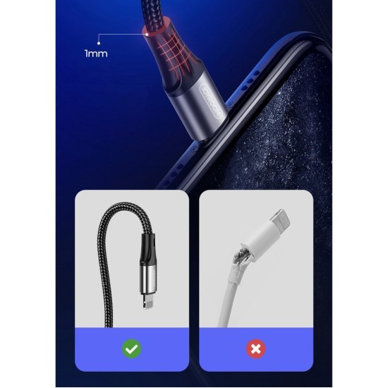 Joyroom USB - Lightning cable 3 A 1,5 m (S-1530N1) μαύρο