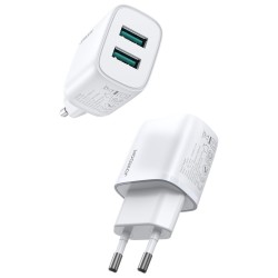 Joyroom Φορτιστής Ταξιδιού 2x USB 2,1A (L-2A101) Λευκό