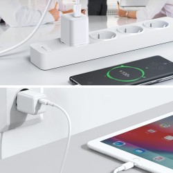 Joyroom Φορτιστής Ταξιδιού Typ C 30W Power Delivery Quick Charge 3.0 AFC FCP (L-P301) Λευκό