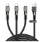 Joyroom 3in1 USB cable - Lightning / microUSB / USB Type C 3,5A 480 Mbps 1,3m (S-1335K4) Μαύρο