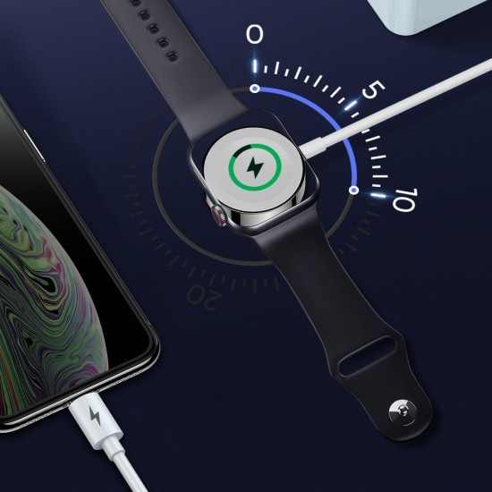 Joyroom 2in1 wirelee Qi charger for Apple Watch / USB - Lightning cable 1,5 m white (S-IW002S) Joyroom 2in1 wirelee Qi charger for Apple Watch / USB - Lightning cable 1,5 m white (S-IW002S)