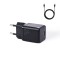 Joyroom small fast charger USB Type C PD 25W EU plug black + USB Type C - USB Type C cable (L-P251)