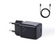 Joyroom small fast charger USB Type C PD 25W EU plug black + USB Type C - USB Type C cable (L-P251)