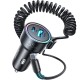 Joyroom fast car charger 3 in 1 with USB Type C cable 1.5m 55W black (JR-CL07)