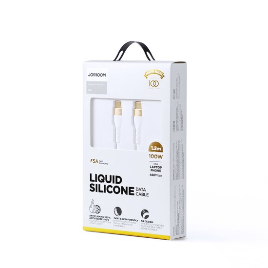 Joyroom Liquid Silicone USB Type C - USB Type C charging / data cable PD 100W 1.2m (S-1250N18-10) Λ