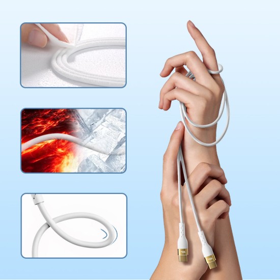 Joyroom Liquid Silicone USB Type C - USB Type C charging / data cable PD 100W 1.2m (S-1250N18-10) Λ