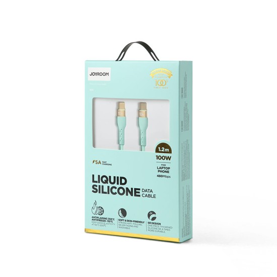 Joyroom Liquid Silicone USB Type C - USB Type C charging / data cable PD 100W 1.2m (S-1250N18-10) Π