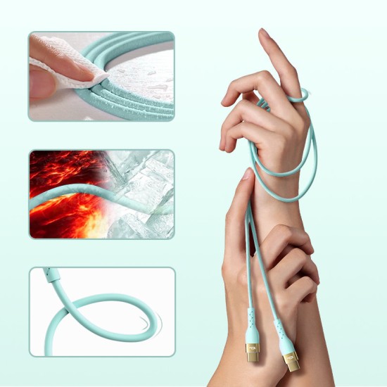 Joyroom Liquid Silicone USB Type C - USB Type C charging / data cable PD 100W 1.2m (S-1250N18-10) Π