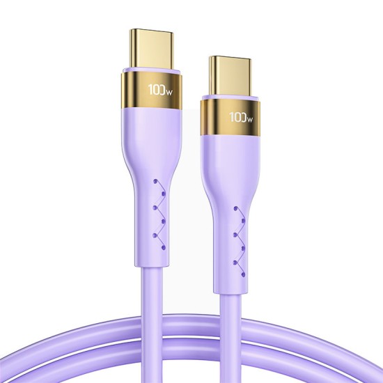 Joyroom Liquid Silicone USB Type C - USB Type C charging / data cable PD 100W 1.2m (S-1250N18-10) Μ
