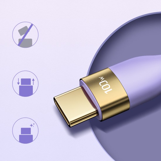 Joyroom Liquid Silicone USB Type C - USB Type C charging / data cable PD 100W 1.2m (S-1250N18-10) Μ