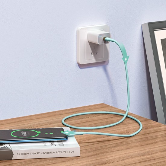 Joyroom Liquid Silicone USB Type C - USB Type C charging / data cable PD 100W 2m (S-2050N18-10) Πρά