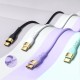 Joyroom Liquid Silicone USB Type C - USB Type C charging / data cable PD 100W 2m (S-2050N18-10) Μοβ