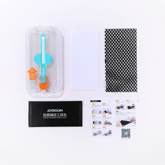 Joyroom tempered glass with mounting kit for iPhone 13 and 13 Pro 6.1 διάφανο