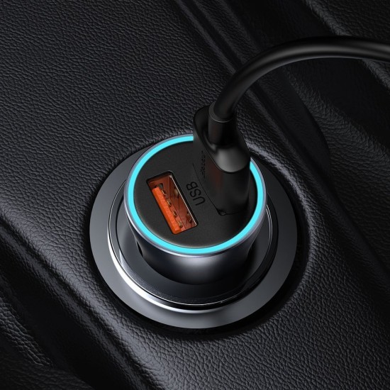 Baseus Golden Contactor Pro fast car charger 2x USB 40 W Quick Charge SCP FCP AFC + USB cable - USB
