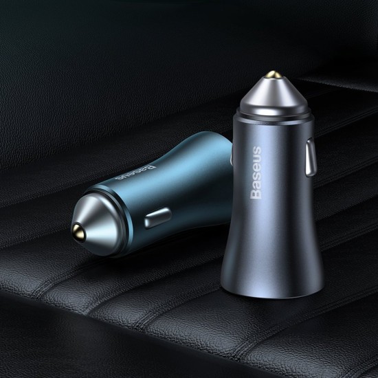 Baseus Golden Contactor Pro fast car charger 2x USB 40 W Quick Charge SCP FCP AFC + USB cable - USB