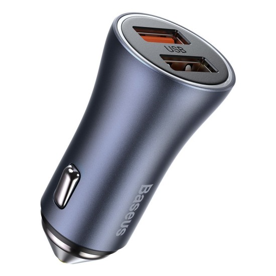 Baseus Golden Contactor Pro fast car charger 2x USB 40 W Quick Charge SCP FCP AFC + USB cable - USB