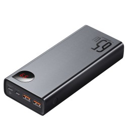 Baseus Adaman Power Bank 20000mAh 65W με 2 Θύρες USB-A και Θύρα USB-C Quick Charge 3.0 Μαύρο Baseus Adaman Power Bank 20000mAh 65W με 2 Θύρες USB-A και Θύρα USB-C Quick Charge 3.0 Μαύρο
