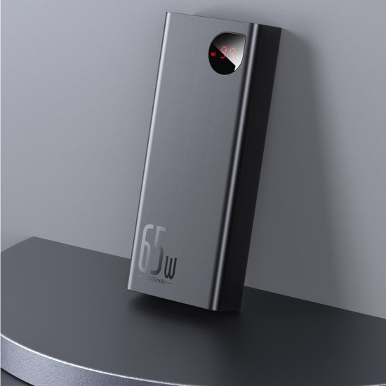 Baseus Adaman Power Bank 20000mAh 65W με 2 Θύρες USB-A και Θύρα USB-C Quick Charge 3.0 Μαύρο