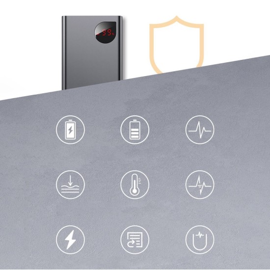 Baseus Adaman Power Bank 20000mAh 65W με 2 Θύρες USB-A και Θύρα USB-C Quick Charge 3.0 Μαύρο