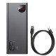Baseus Adaman Power Bank 20000mAh 65W με 2 Θύρες USB-A και Θύρα USB-C Quick Charge 3.0 Μαύρο