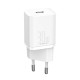 Baseus Φορτιστής Χωρίς Καλώδιο με Θύρα USB-C 30W Power Delivery (Super Si) Λευκός