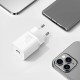 Baseus Φορτιστής Χωρίς Καλώδιο με Θύρα USB-C 30W Power Delivery (Super Si) Λευκός