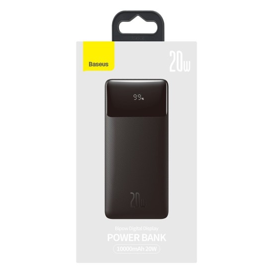 Baseus Bipow Digital Display Power bank 10000mAh 20W 2x USB / USB Type C / micro USB 20W Quick Char Baseus Bipow Digital Display Power bank 10000mAh 20W 2x USB / USB Type C / micro USB 20W Quick Char