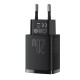 Baseus Compact Fast USB / USB Type C Charger 20W 3A Power Delivery Quick Charge 3.0 CCXJ-B01 Μαύρο