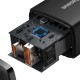 Baseus Compact Fast USB / USB Type C Charger 20W 3A Power Delivery Quick Charge 3.0 CCXJ-B01 Μαύρο