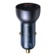 BASEUS DIGITAL DISPLAY QC + PPS DUAL QUICK CAR CHARGER 65W + 100W TYPE-C CABLE Μαύρο