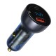 BASEUS DIGITAL DISPLAY QC + PPS DUAL QUICK CAR CHARGER 65W + 100W TYPE-C CABLE Μαύρο