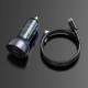BASEUS DIGITAL DISPLAY QC + PPS DUAL QUICK CAR CHARGER 65W + 100W TYPE-C CABLE Μαύρο